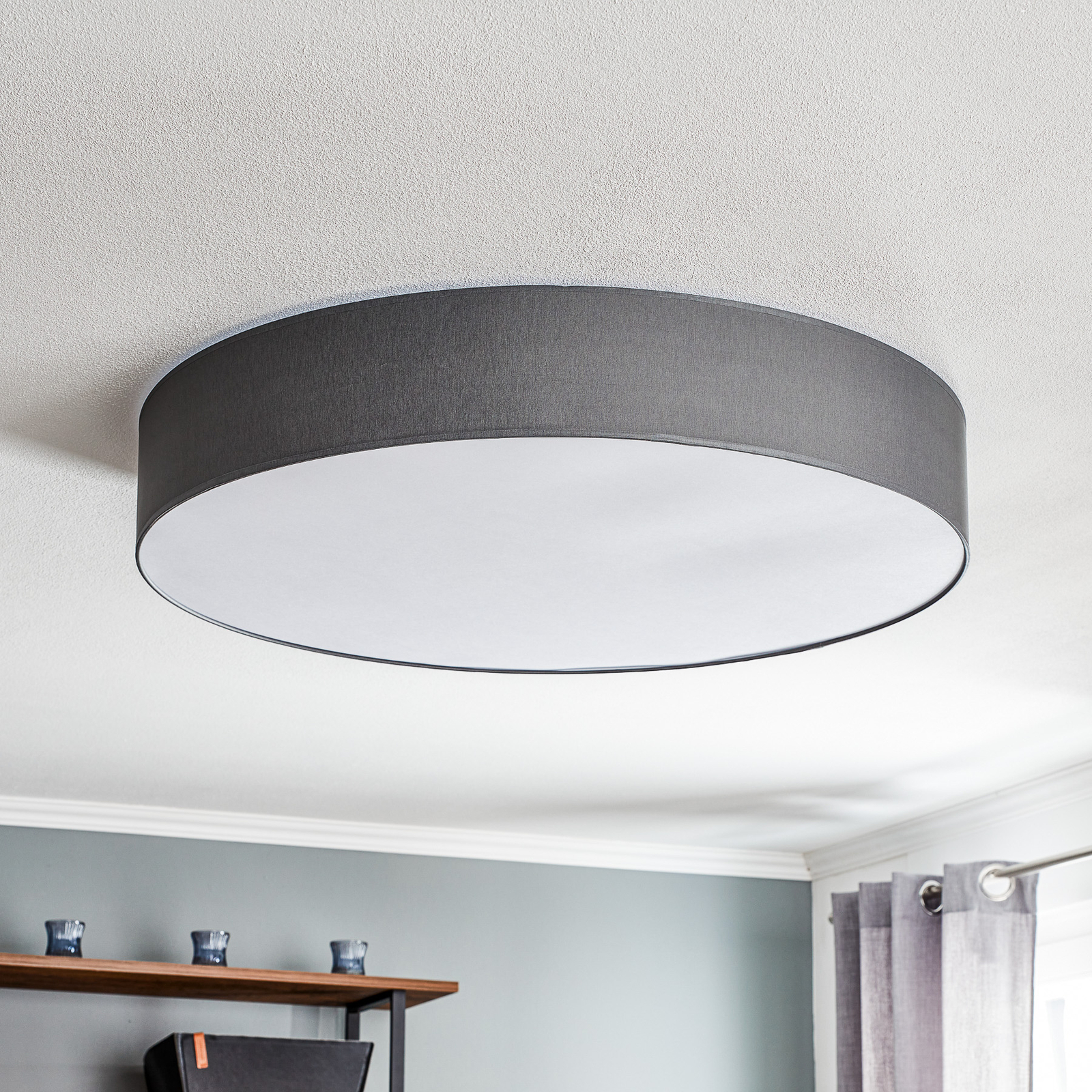 Rondo ceiling light, grey Ø 80cm