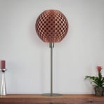 Flechtwerk table lamp, globe with base, copper