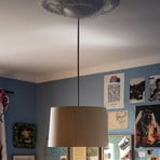 Foscarini Twiggy Wood a sospensione greige dimming