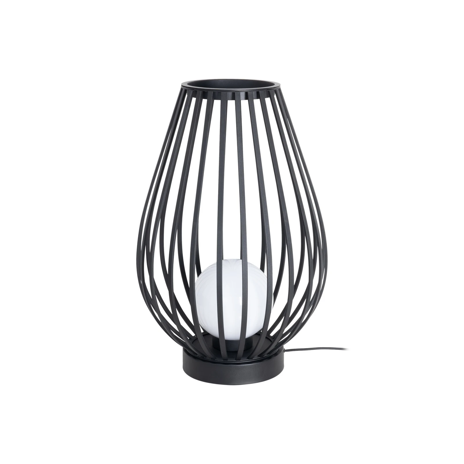 Φωτιστικό αυλής Lucande Marrin, μαύρο, μέταλλο, Ø 46cm