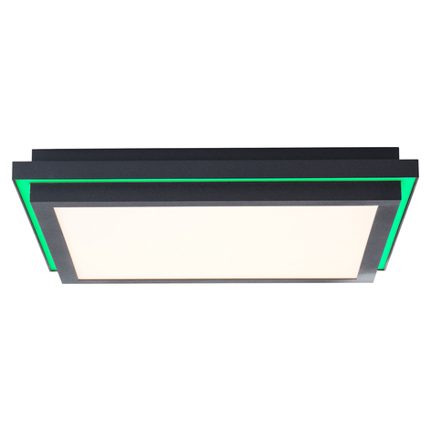 AEG Loren LED-Panel CCT dimmbar, schwarz, 40x40cm