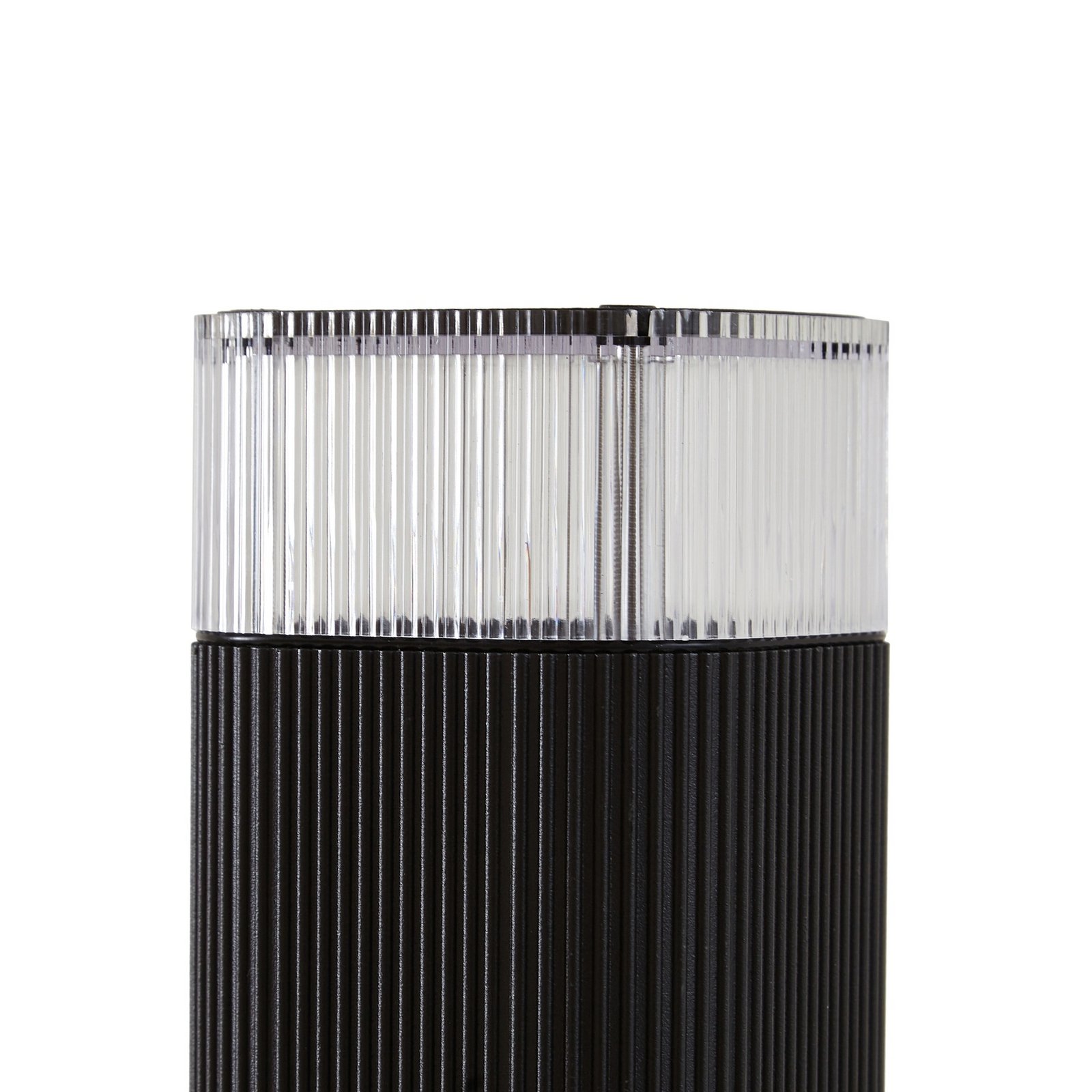 Lindby Wegeleuchte Halvar, 80cm, schwarz, IP65, GU10, Sensor