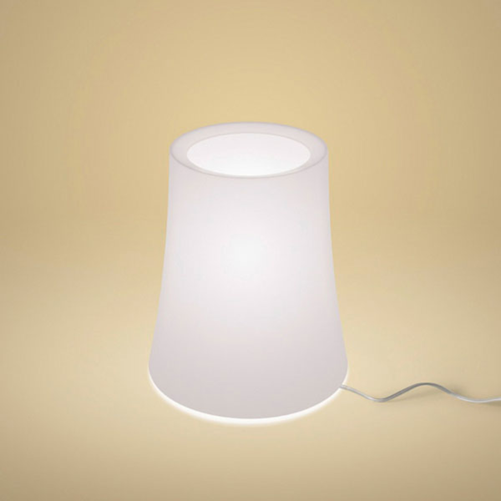 FOSCARINI Foscarini Birdie Zero table lamp, height 29 cm, for Living / Dining Room, polycarbonate, painted steel, E27, 57 W, energy efficiency: A++, H: 29 cm