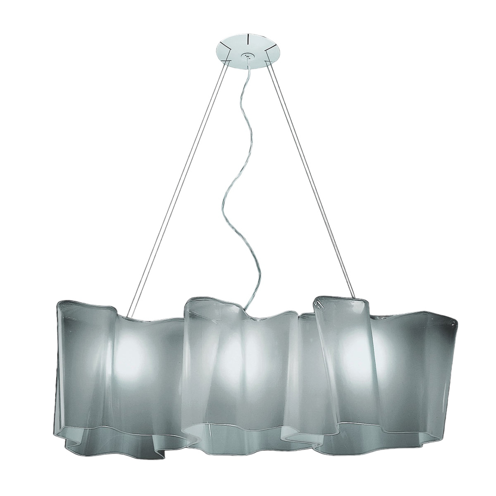 Artemide Logico lampa wisząca 3-pkt. 100 cm szara