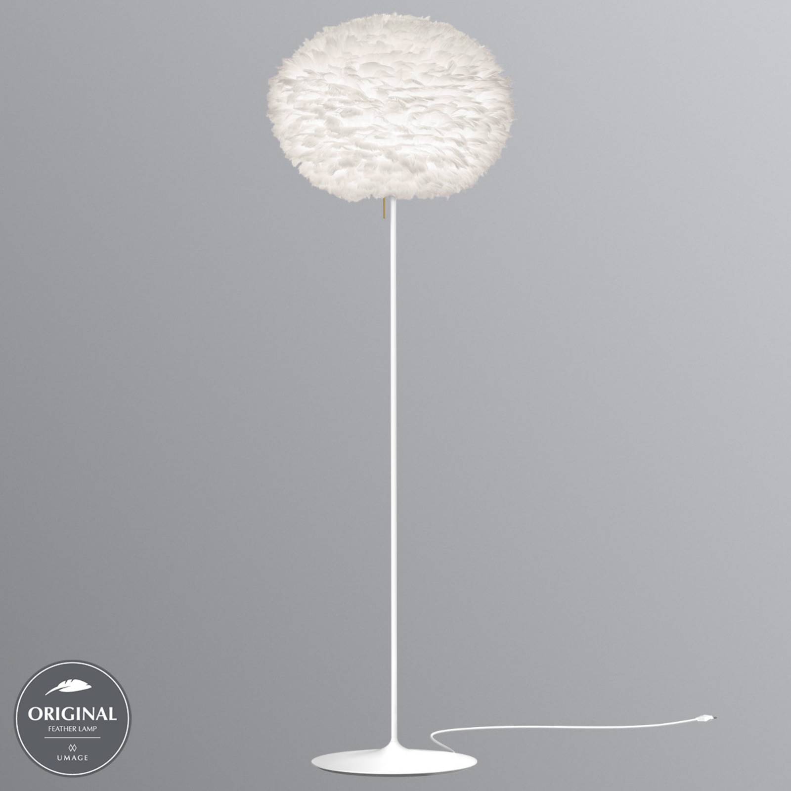 Grand lampadaire de designer Eos, blanc