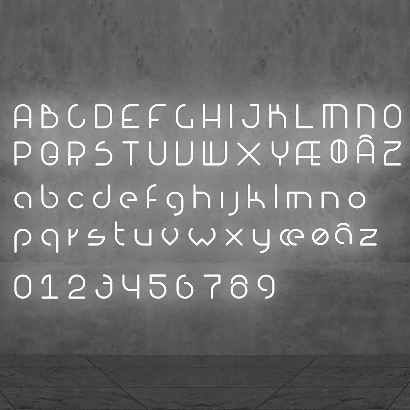 Artemide Alfabeto de luz mural letra maiúscula B