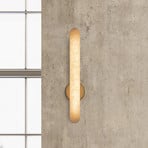 LED-seinävalaisin 2547, valkoinen, korkeus 37 cm, alabasteri, himmennettävä