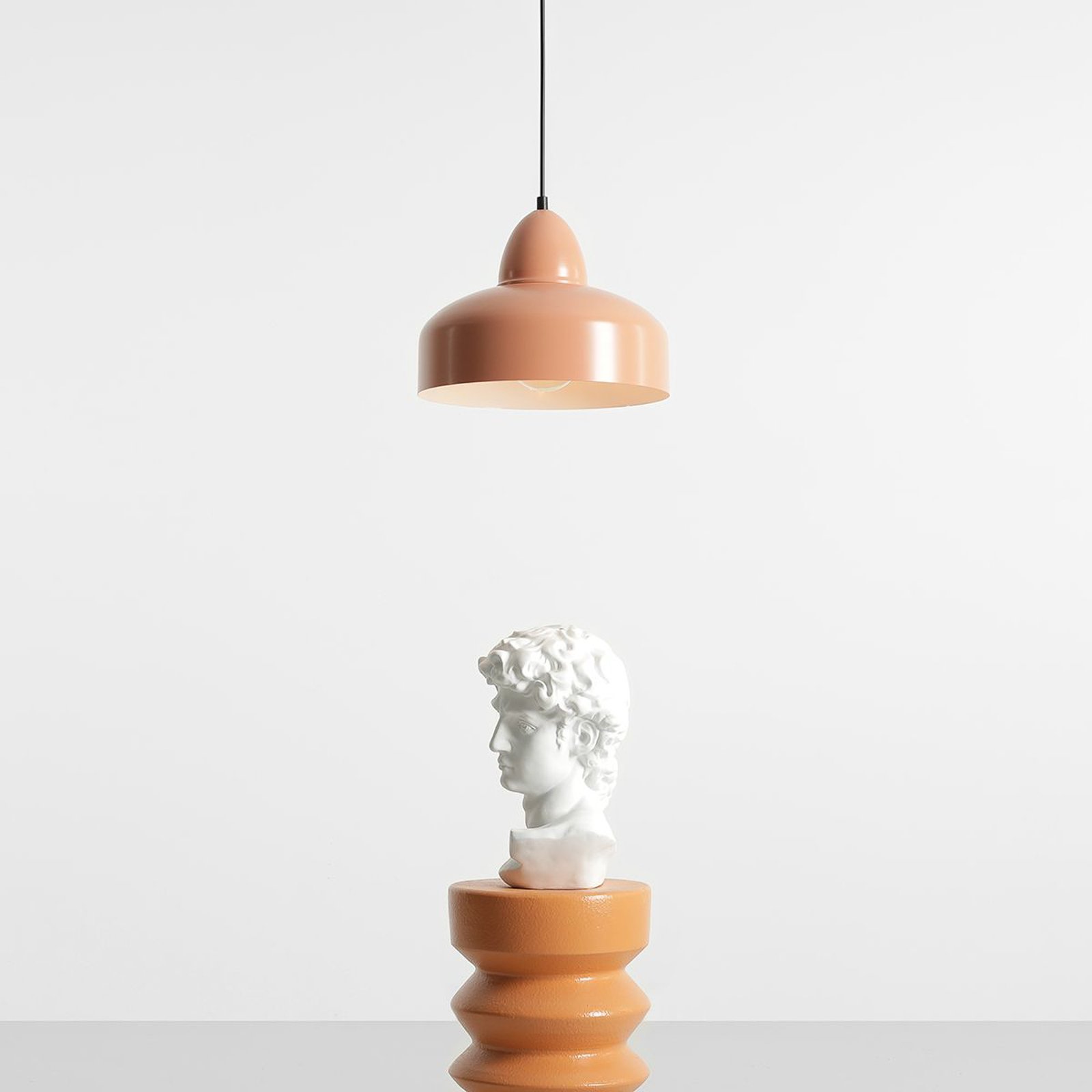 Mille pendant light, 1-bulb, coral