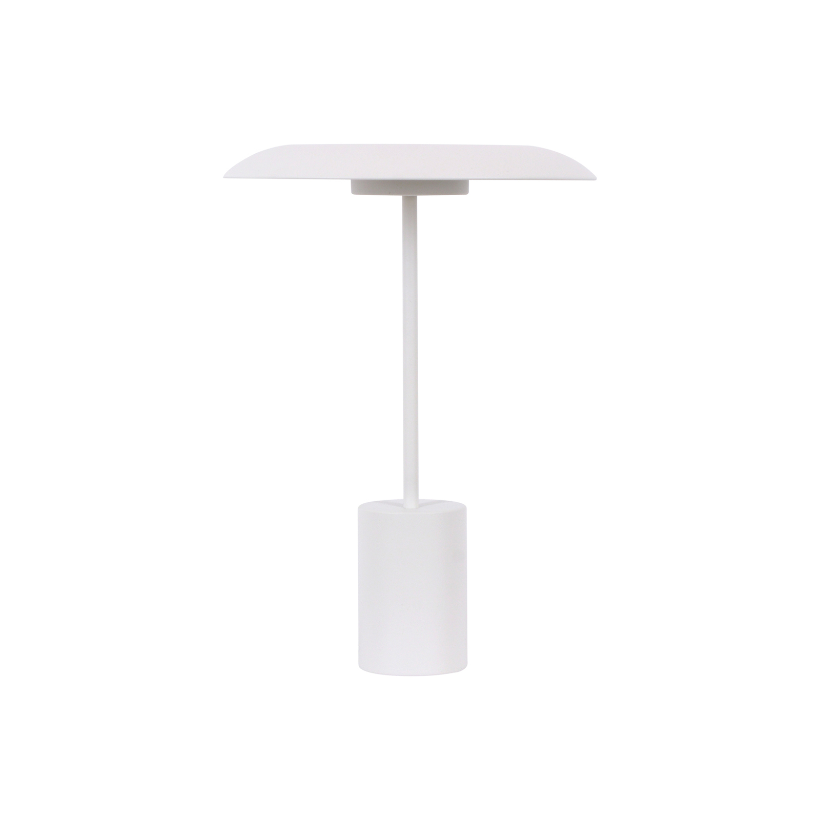 Beacon lampa stołowa LED Smith, biały, metal, port USB