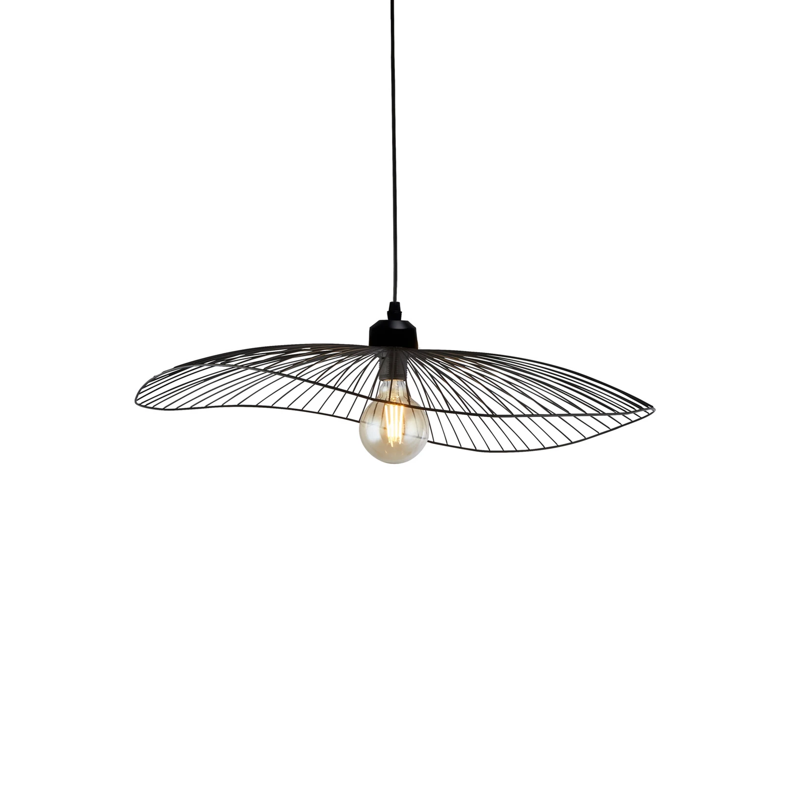 Lampada a sospensione Wave, nera, Ø 71 cm, metallo
