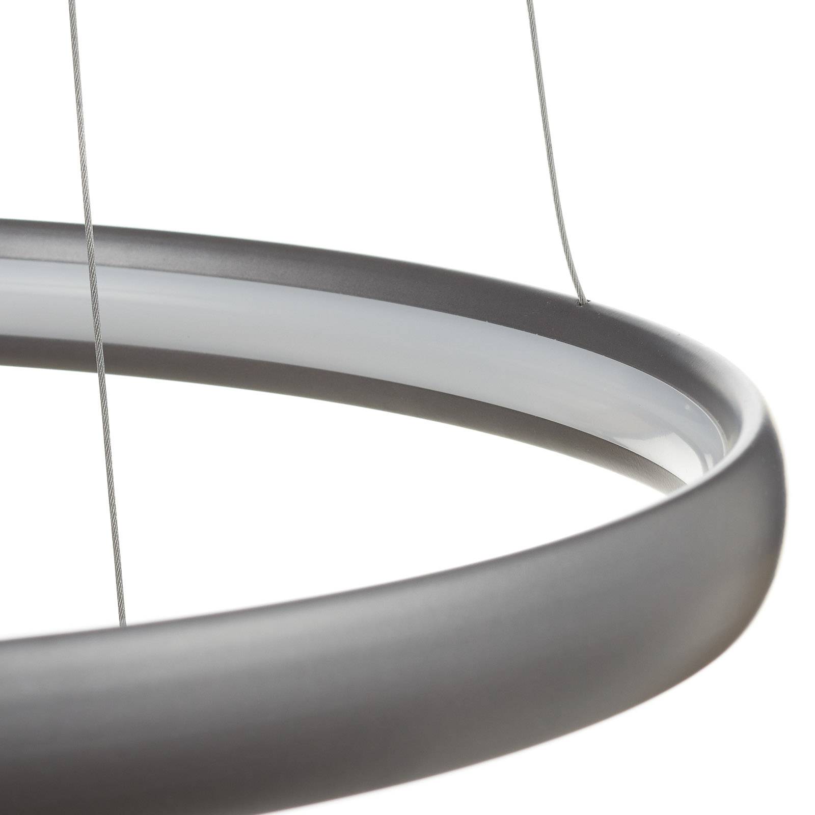 Lampa wisząca LED Trinity z aluminium, srebrna