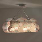 Dalber Cloud Pink suspension, motif nuages, rose