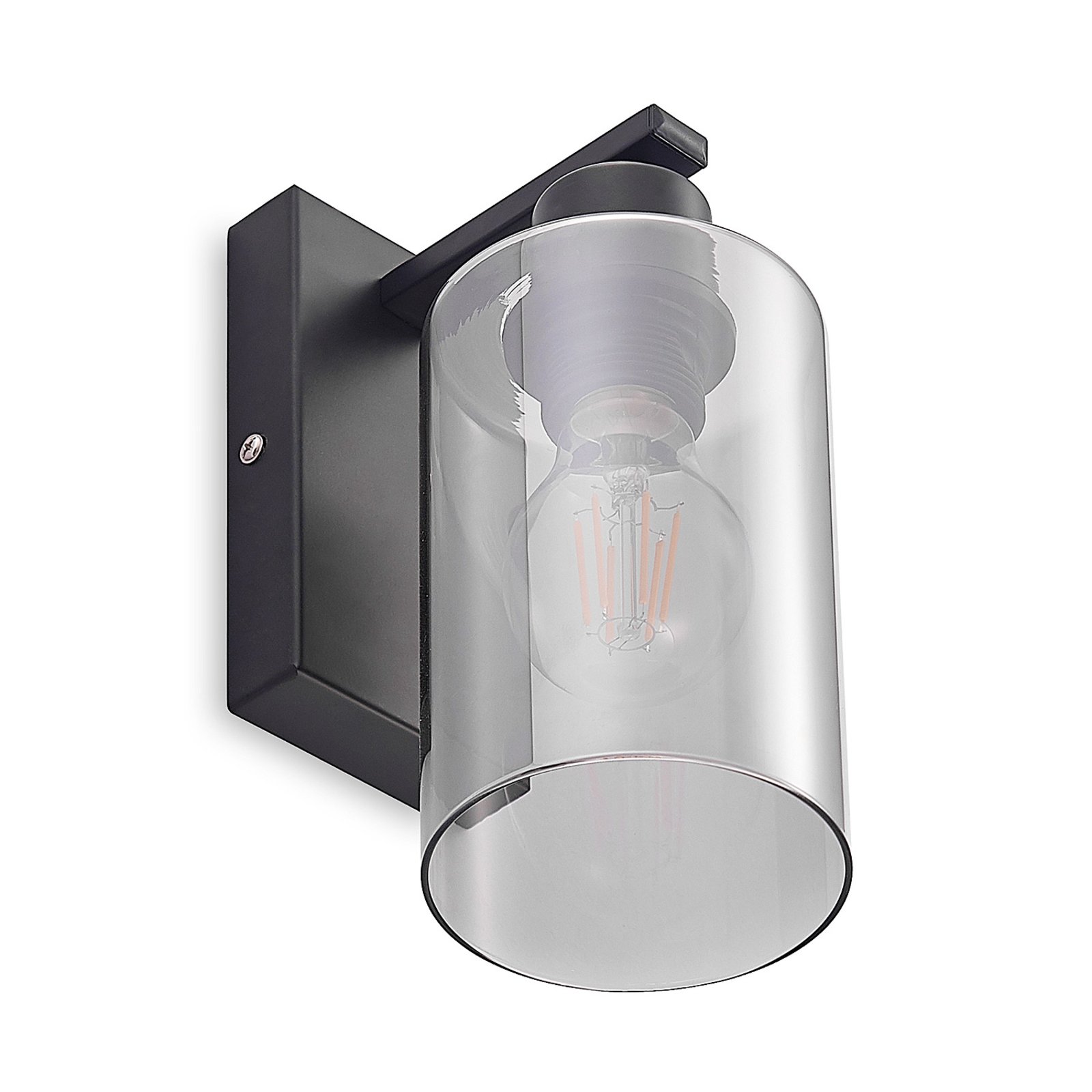 Emavi Wall Lamp Black/Smoke - Lindby