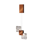 Quadro-LED-riippuvalaisin, kupari/konjakki, lasi, 3000 K, 24 cm