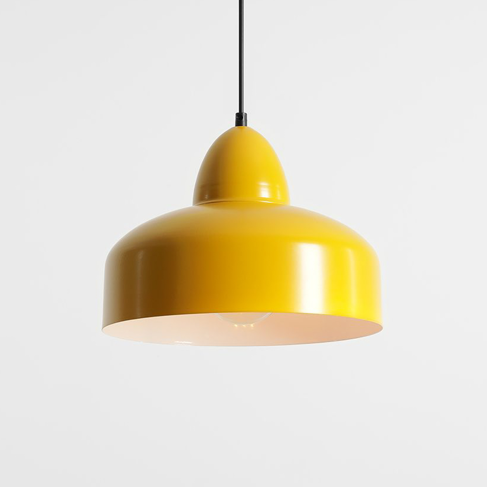 Hanglamp Mille, 1-lamp, mosterdgeel