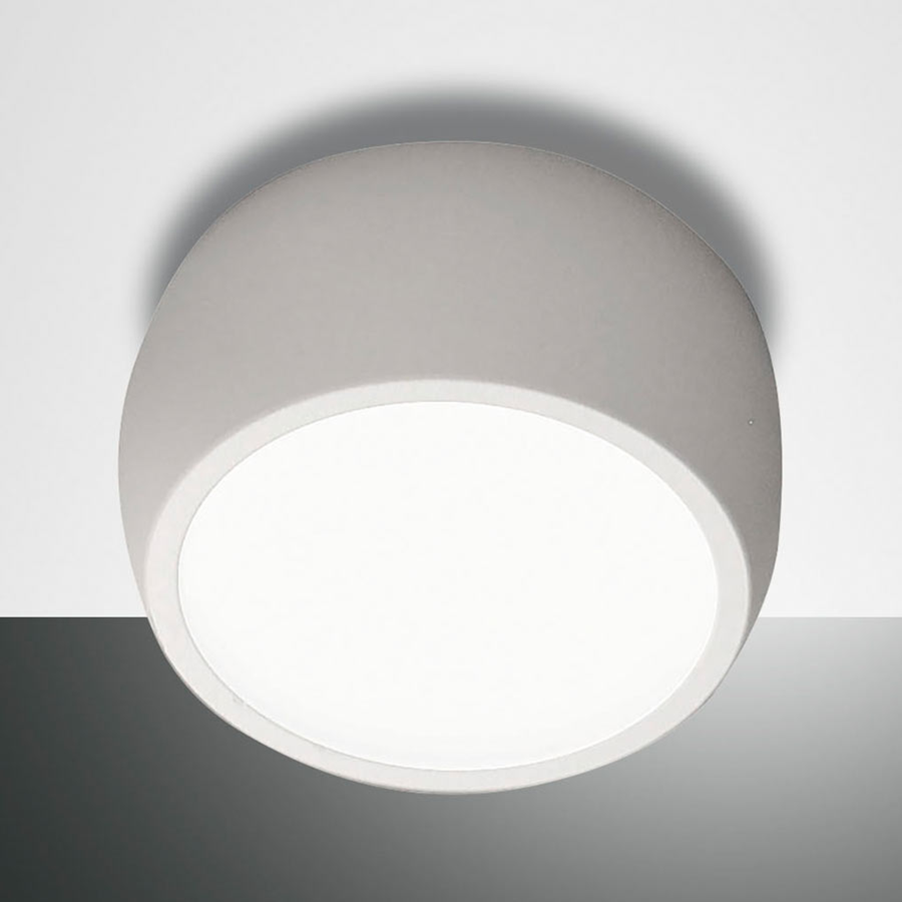 Fabas Luce Rund LED-downlight Vasto, hvit - moderne taklampe - taklys Stue / spisestue - aluminium