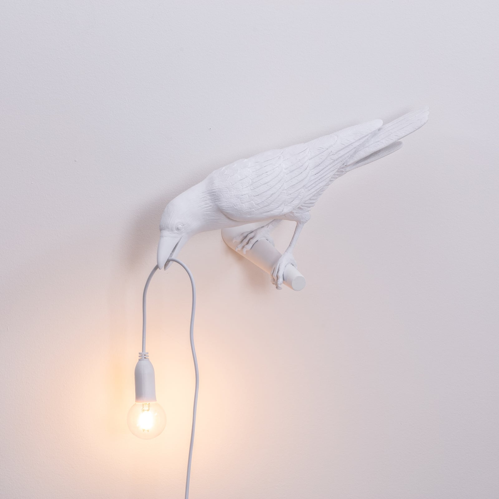 Bird Lamp Looking Sinistra Applique da Parete Bianco - Seletti Bird Lamp Looking Sinistra Applique da Parete Bianco - Seletti