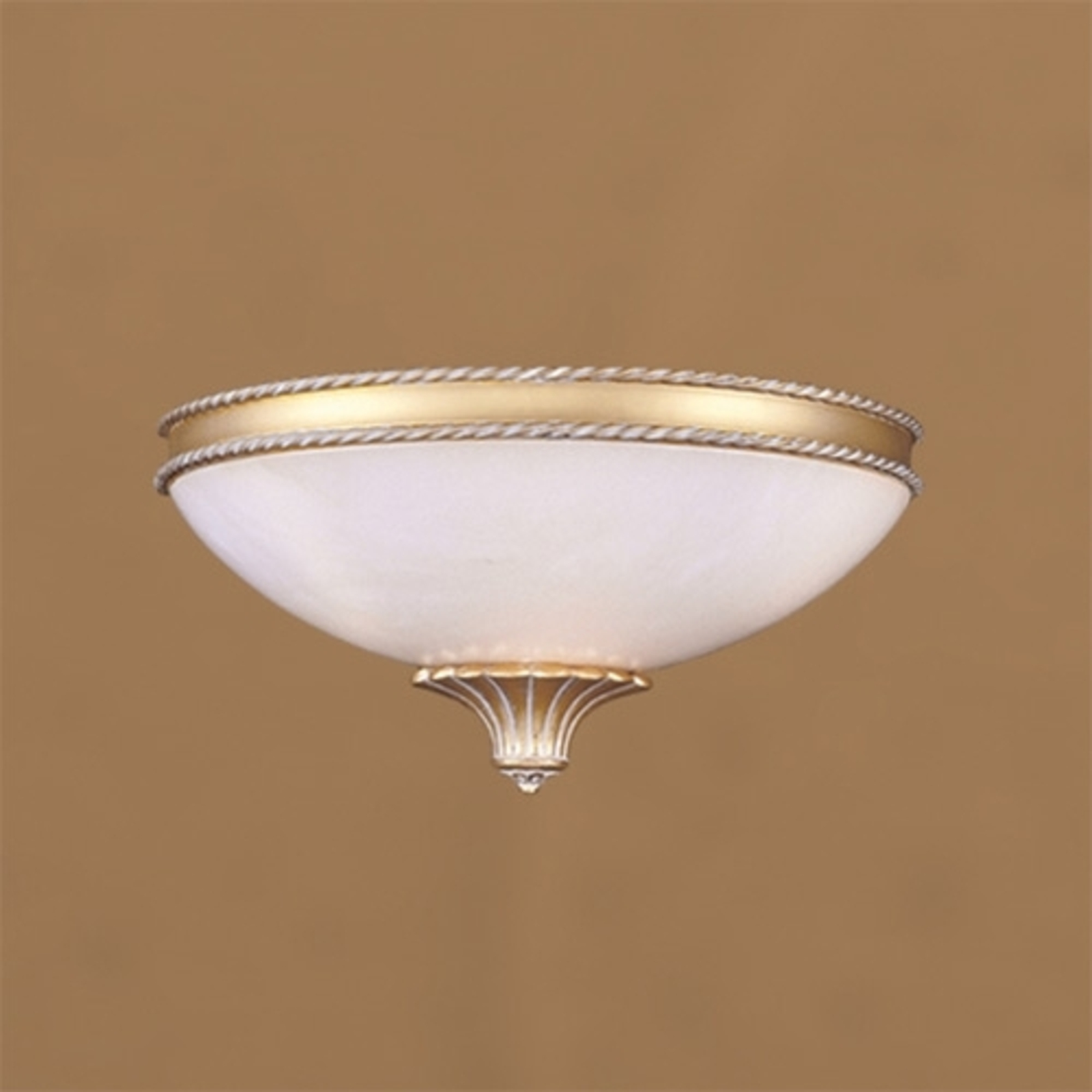 RIPERLamP Alabaster-coloured wall light MINERVA, 18 cm, for Living / Dining Room, metal, glass, E14, 60 W, energy efficiency: A++, W: 36 cm, H: 18 cm