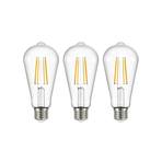 LED bulb filament clear E27 3.8W 2700K 806lm set of 3