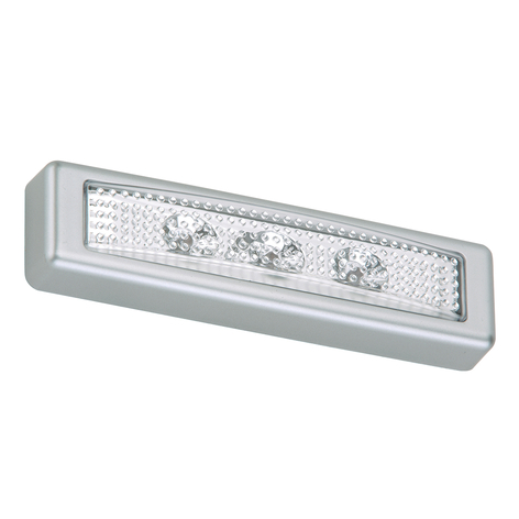 LED-push-lys Lero inkl. batterier og festeflate
