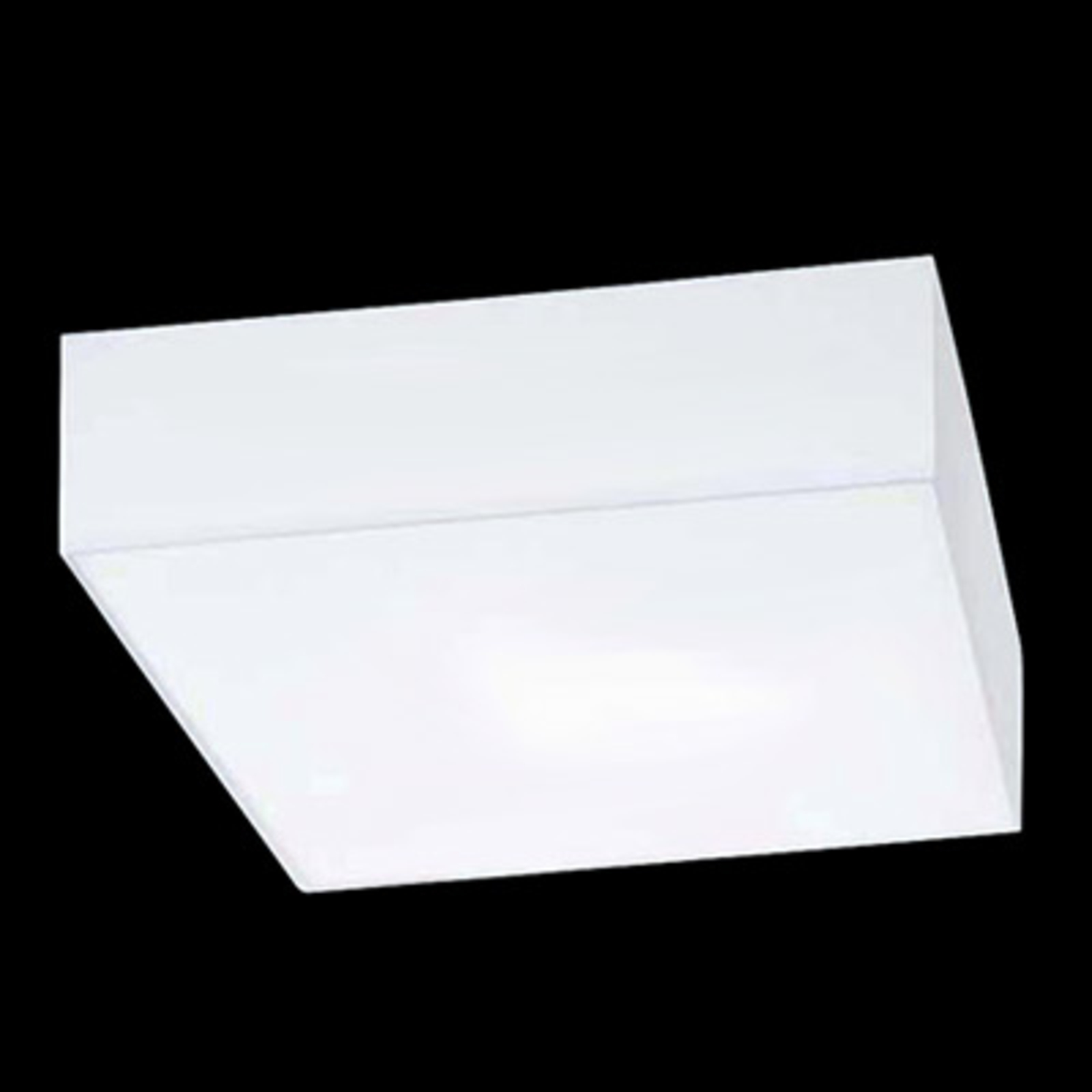 Hufnagel Square ceiling light Cube Hela in white, for Living / Dining Room, chintz, E27, 57 W, energy efficiency: A++, L: 60 cm, W: 60 cm, H: 17 cm