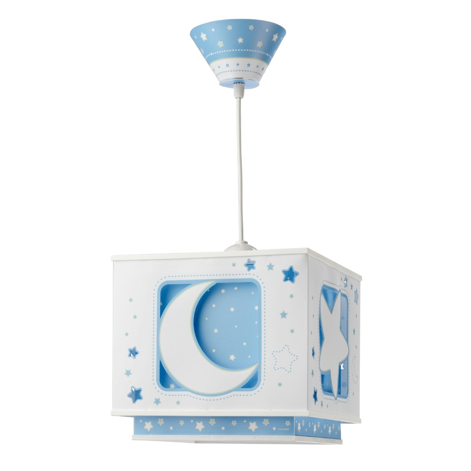 Fluorescerende hanglamp NACHTHIMMEL blauw