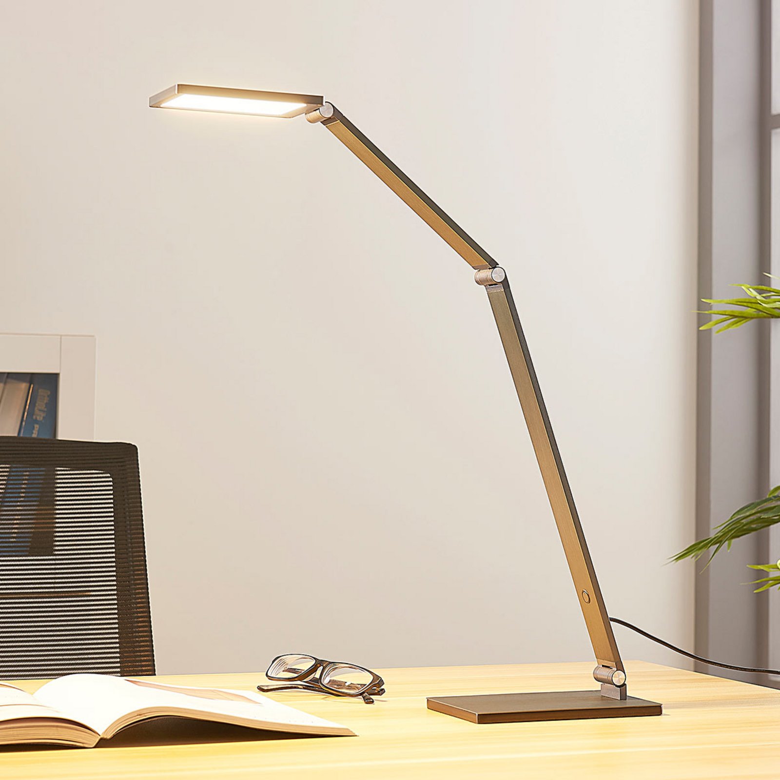 Mion LED Table Lamp Dim. Blue Grey - Lucande