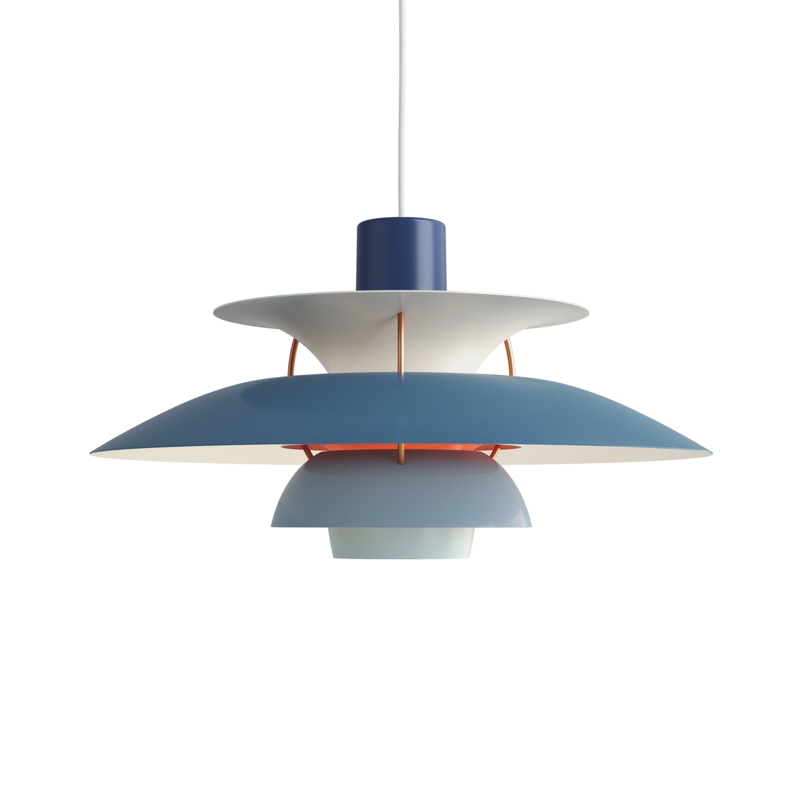 Louis Poulsen PH 5, designer pendant lamp blue