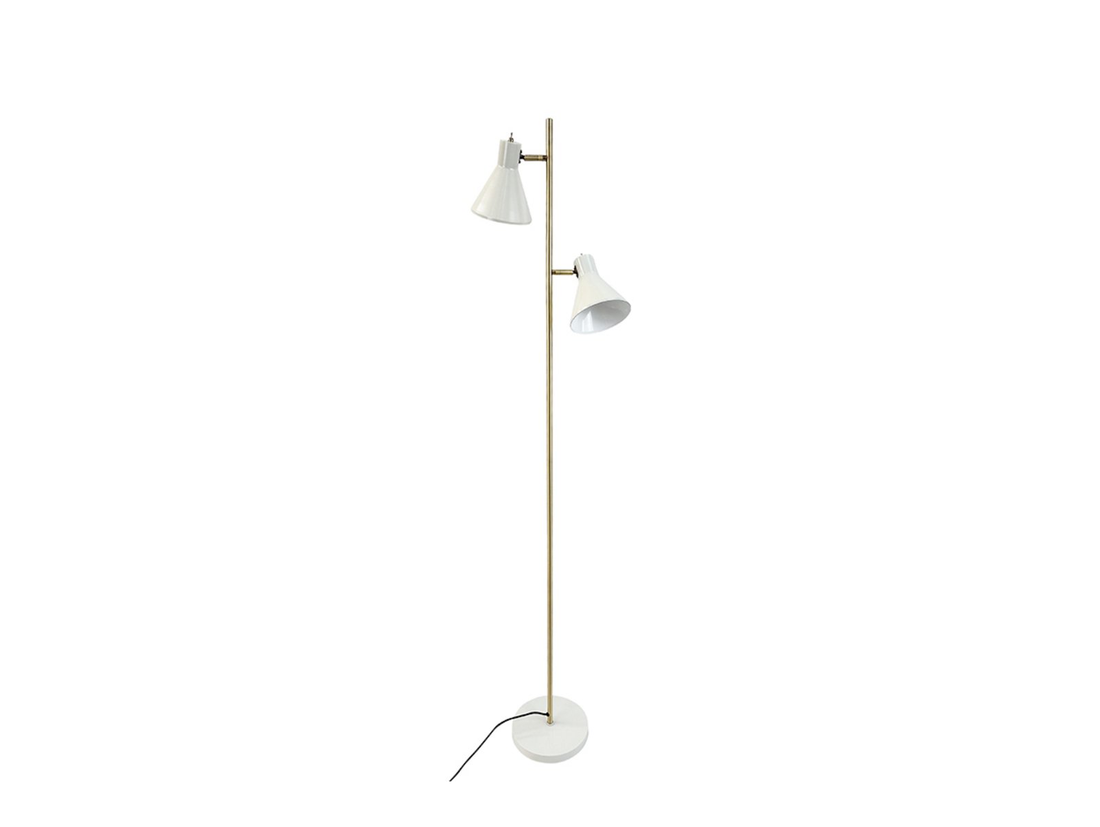 Sleep Floor Lamp Shiny White/Antique Brass - DybergLarsen