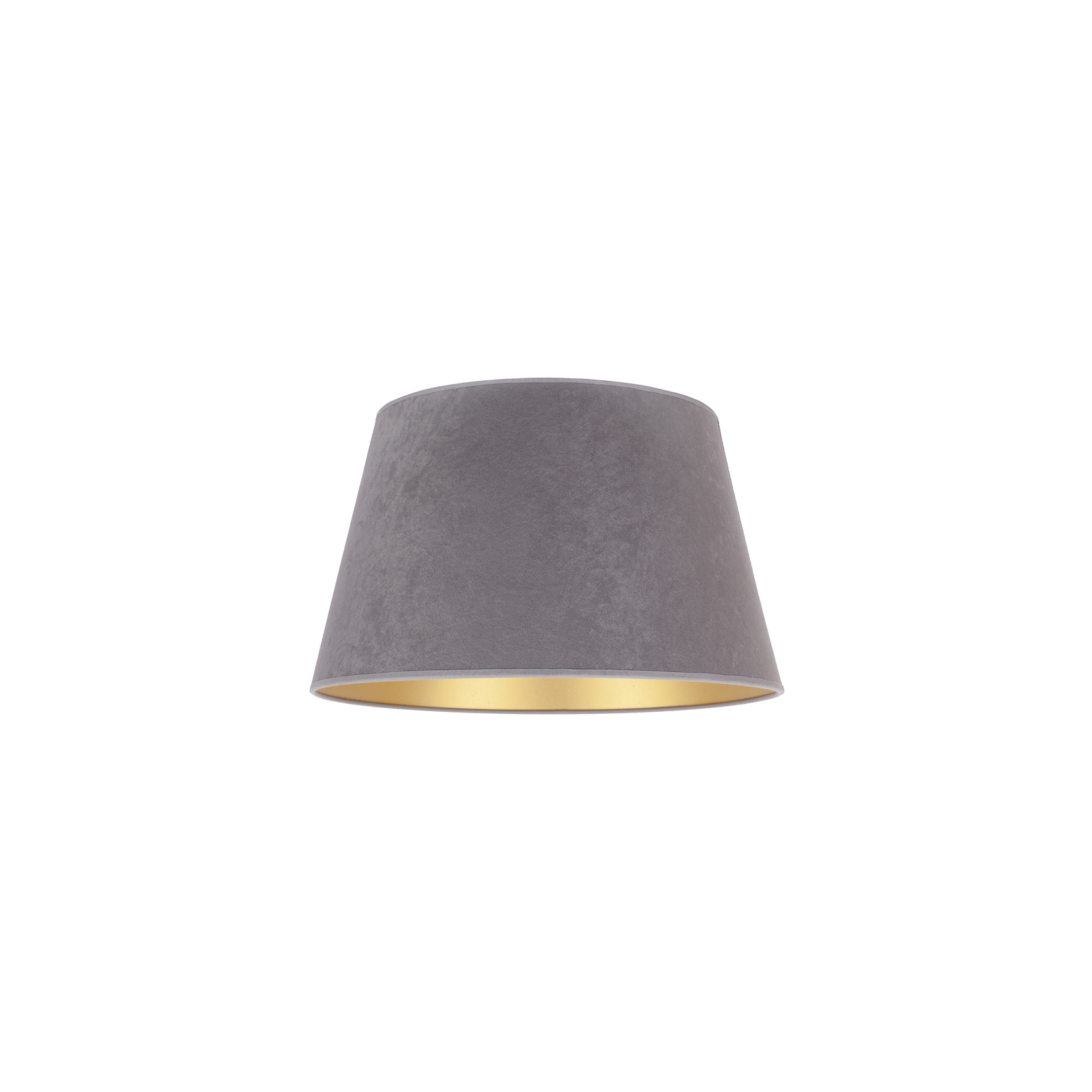 Cone lampshade height 18 cm, grey/gold