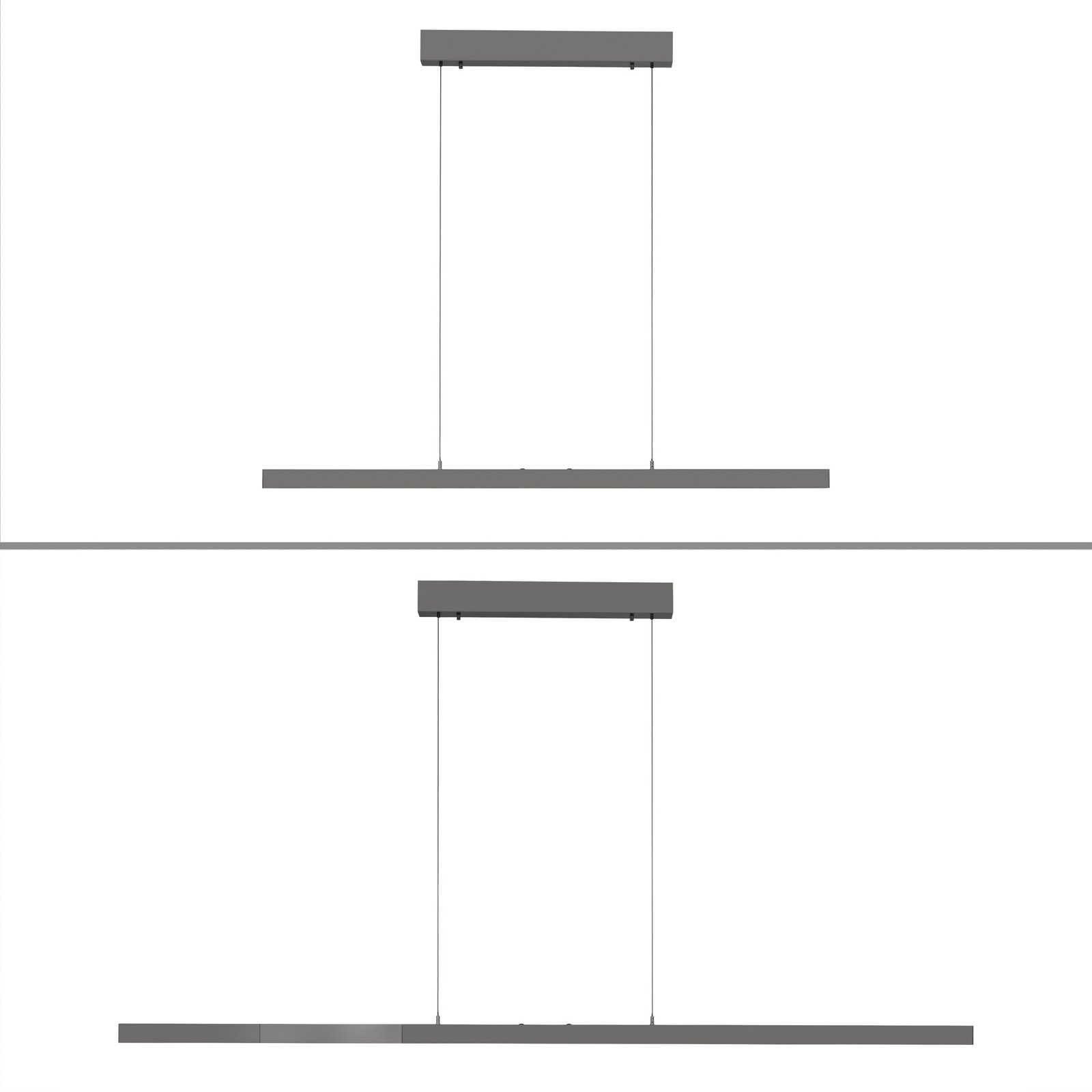 Lámpara colgante LED Adriana Comfort Lift de Paul Neuhaus, gris, CCT