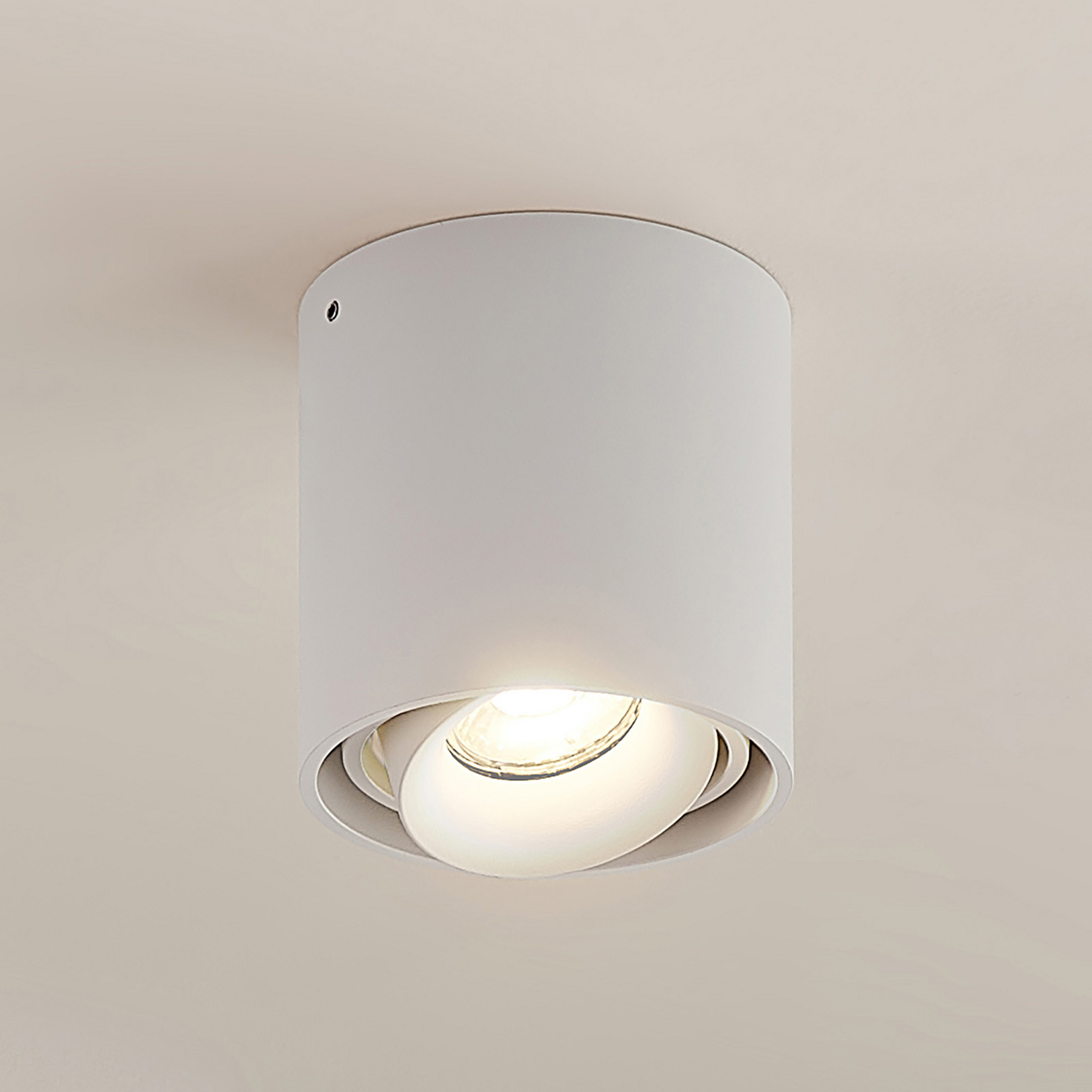 Arcchio Downlight Walza, blanc, métal, Ø 9,3cm, GU10