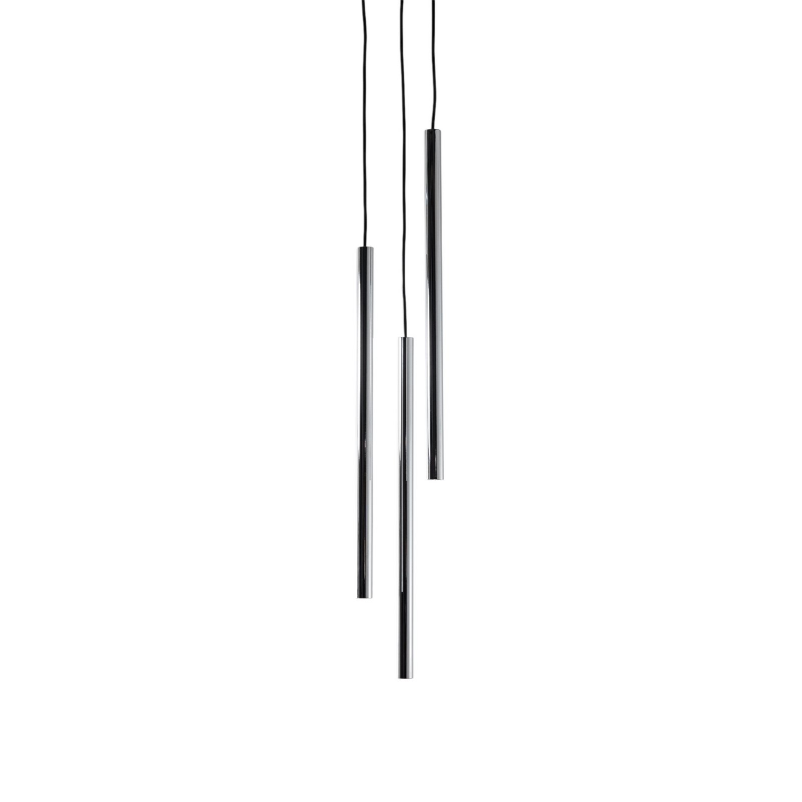 Hängeleuchte Sopel Lux, 3-flammig, rund, schwarz/silber, G9