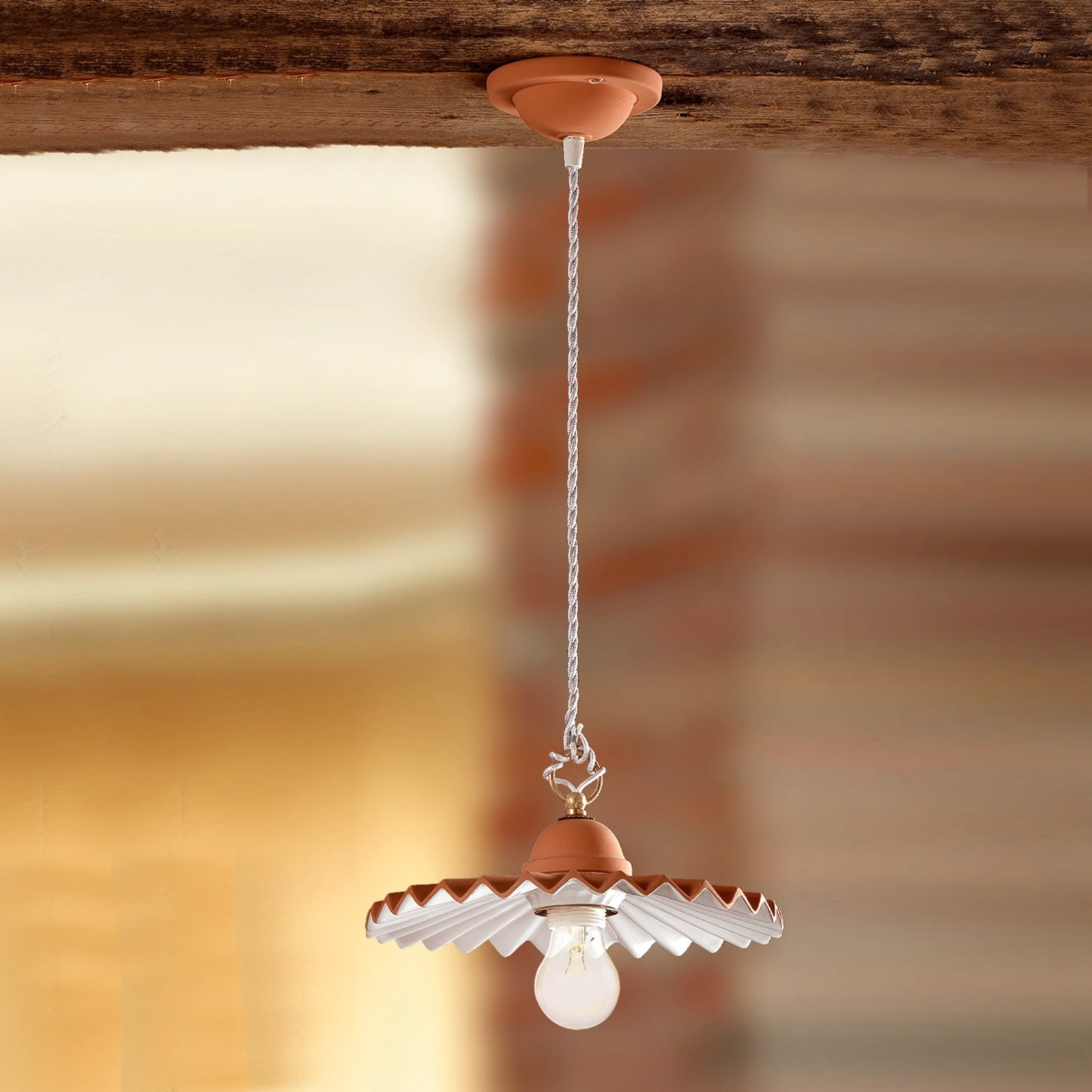 Hanglamp ARGILLA met landhuislook, 28 cm