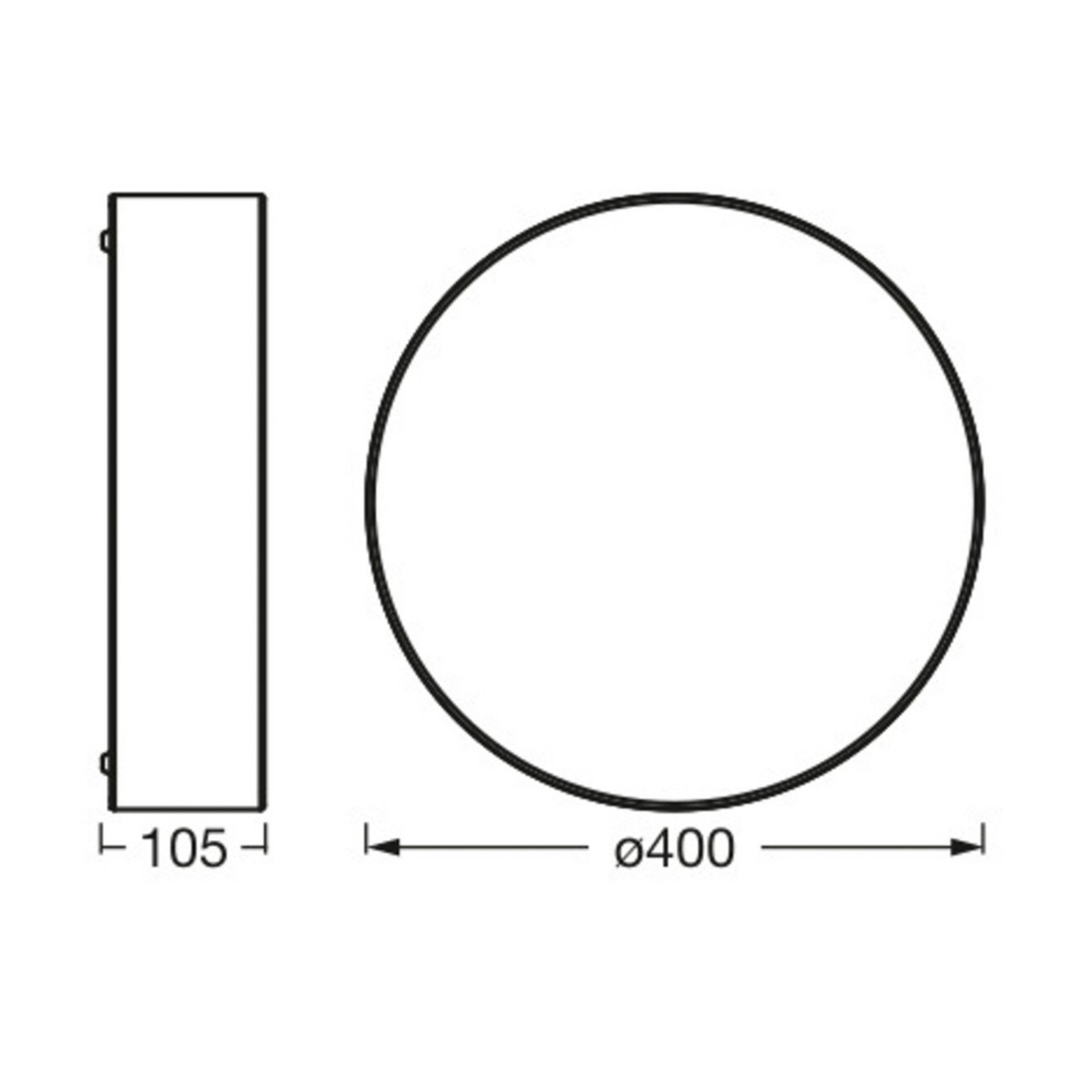 Ledvance Orbis Paris plafonieră Ø 40cm maro - Camera de zi / sufragerie - Țesătură / Textil