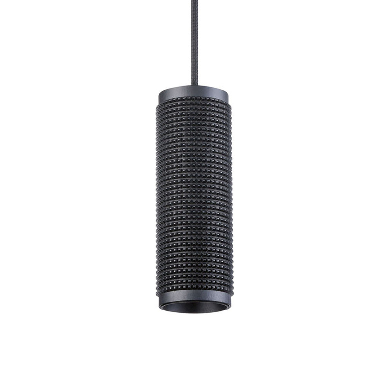 Viokef Knurl hanging light, black, for Living / Dining Room, steel, GU10, 35 W, energy efficiency: A++, H: 18.2 cm