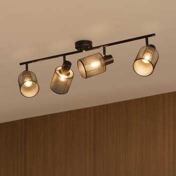 Lindby Stancho foco, negro, 4 luces