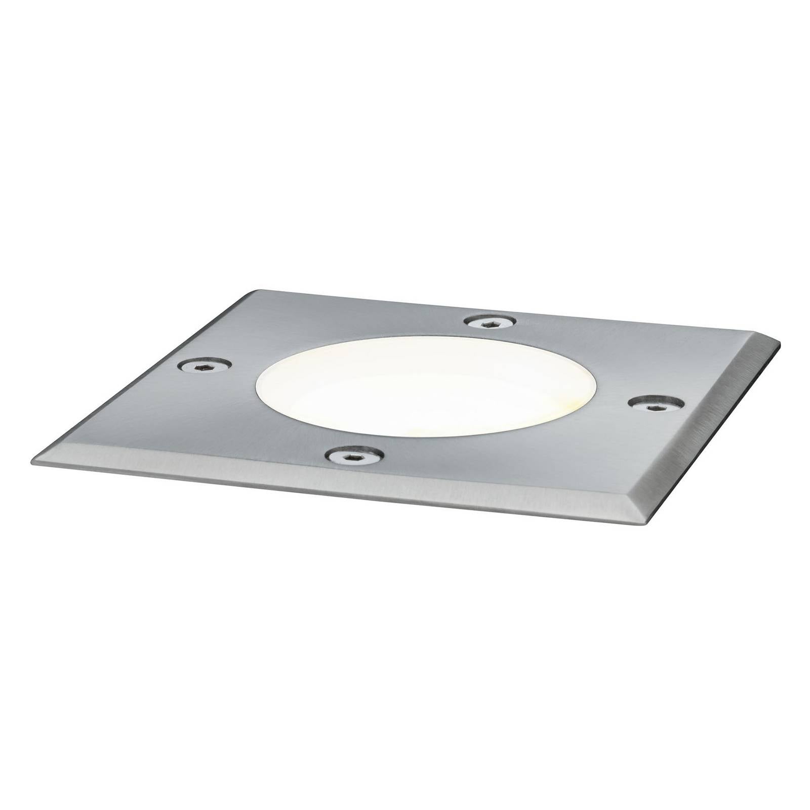 Paulmann 93993 LED deck light, angular - Recessed Floor Light - Recessed Light - Silver