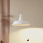 Candeeiro suspenso Lindby Laylan, branco, Ø 46 cm, metal