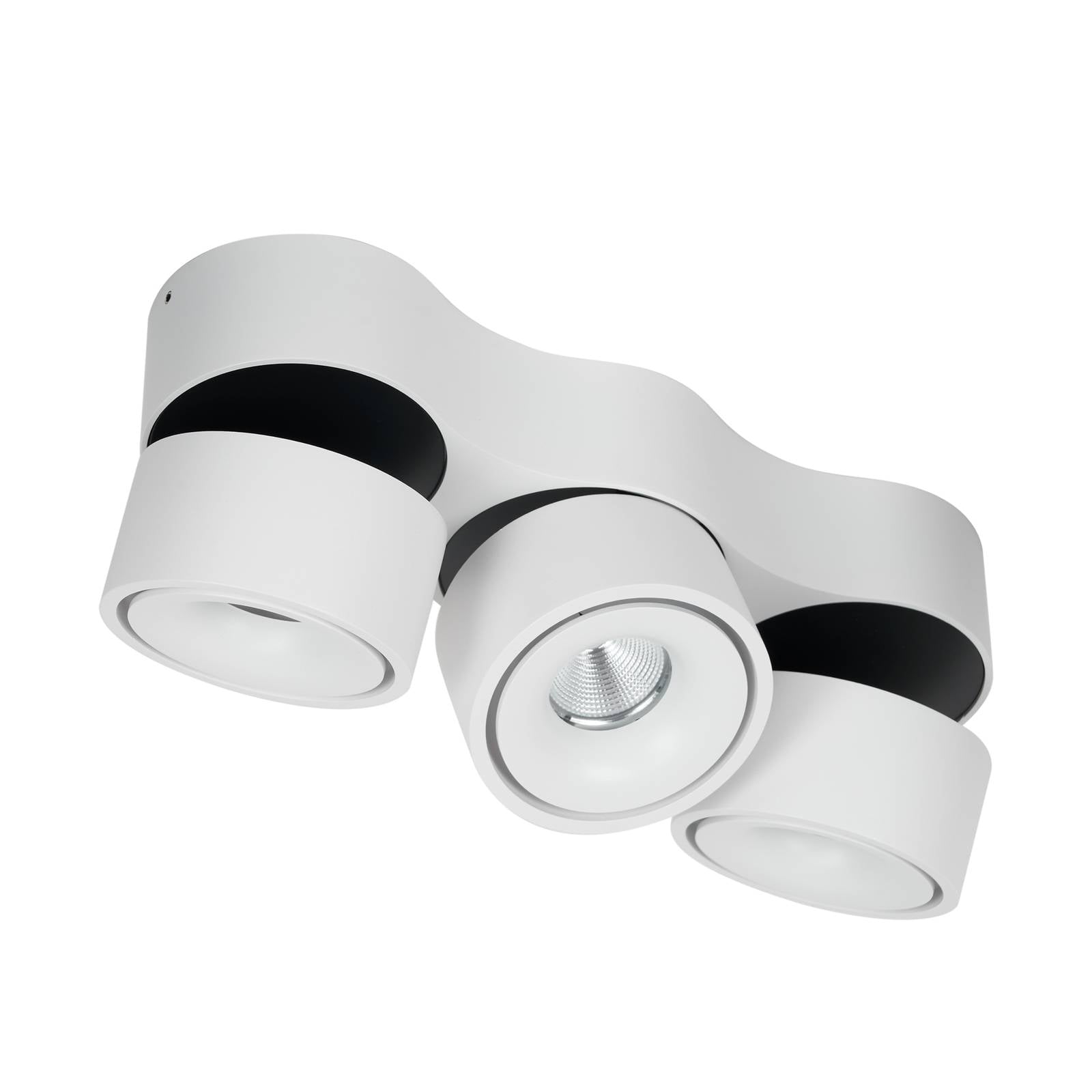 Arcchio LED-Deckenstrahler Rotari, Linsen, 3-flammig, weiß