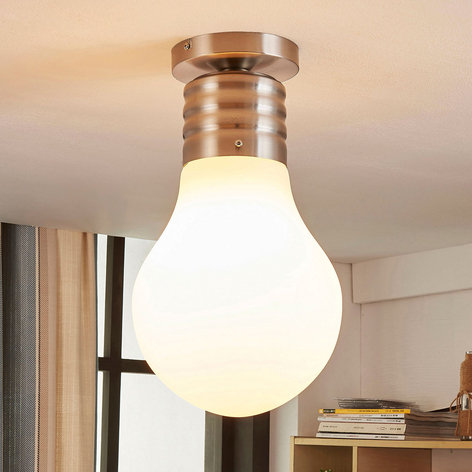 Plafonnier LED Bado en forme d’ampoule, easydim
