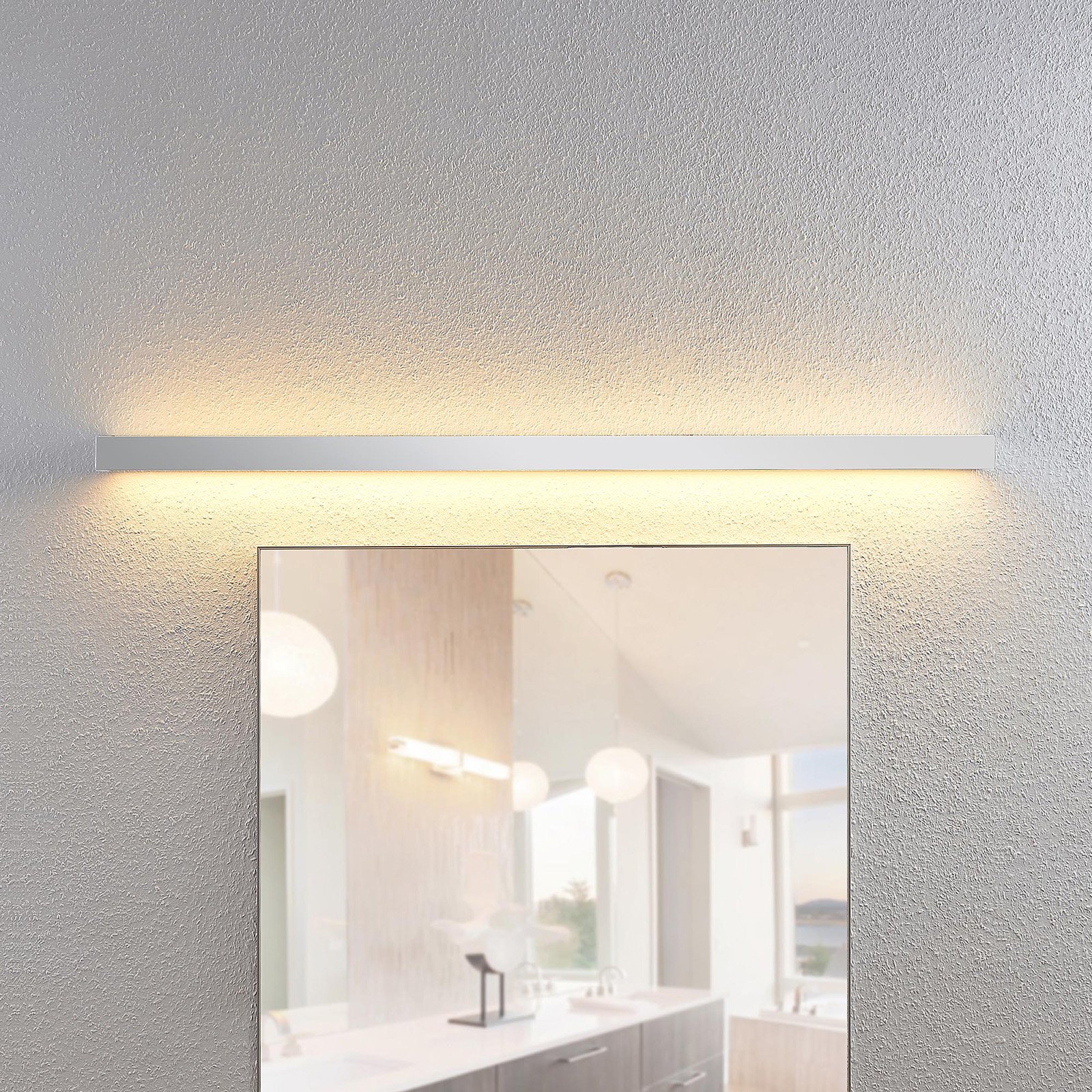 Lindby Layan LED badkamer wandlamp, chroom, 120 cm