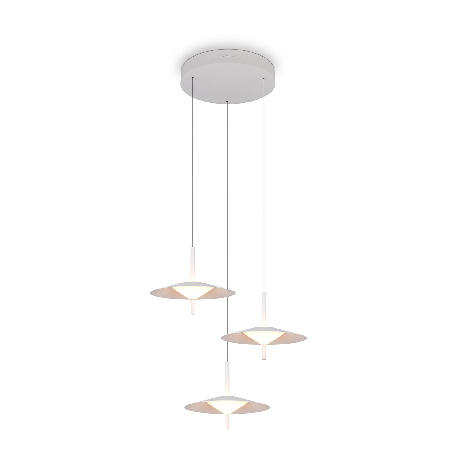 LED piekaramā lampa „Amalo“, matēti balta, Ø 67 cm, metāls, CCT 3-flg. LED piekaramā lampa „Amalo“, matēti balta, Ø 67 cm, metāls, CCT 3-flg.
