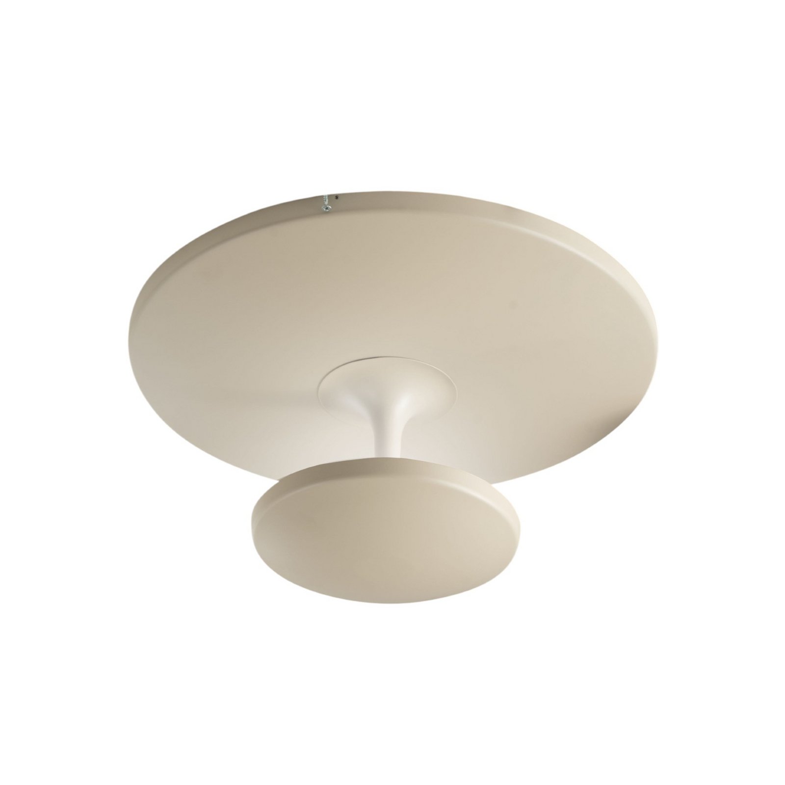 LED stropní svítidlo Conrad, písková, Ø 50 cm, kov, stmívatelné