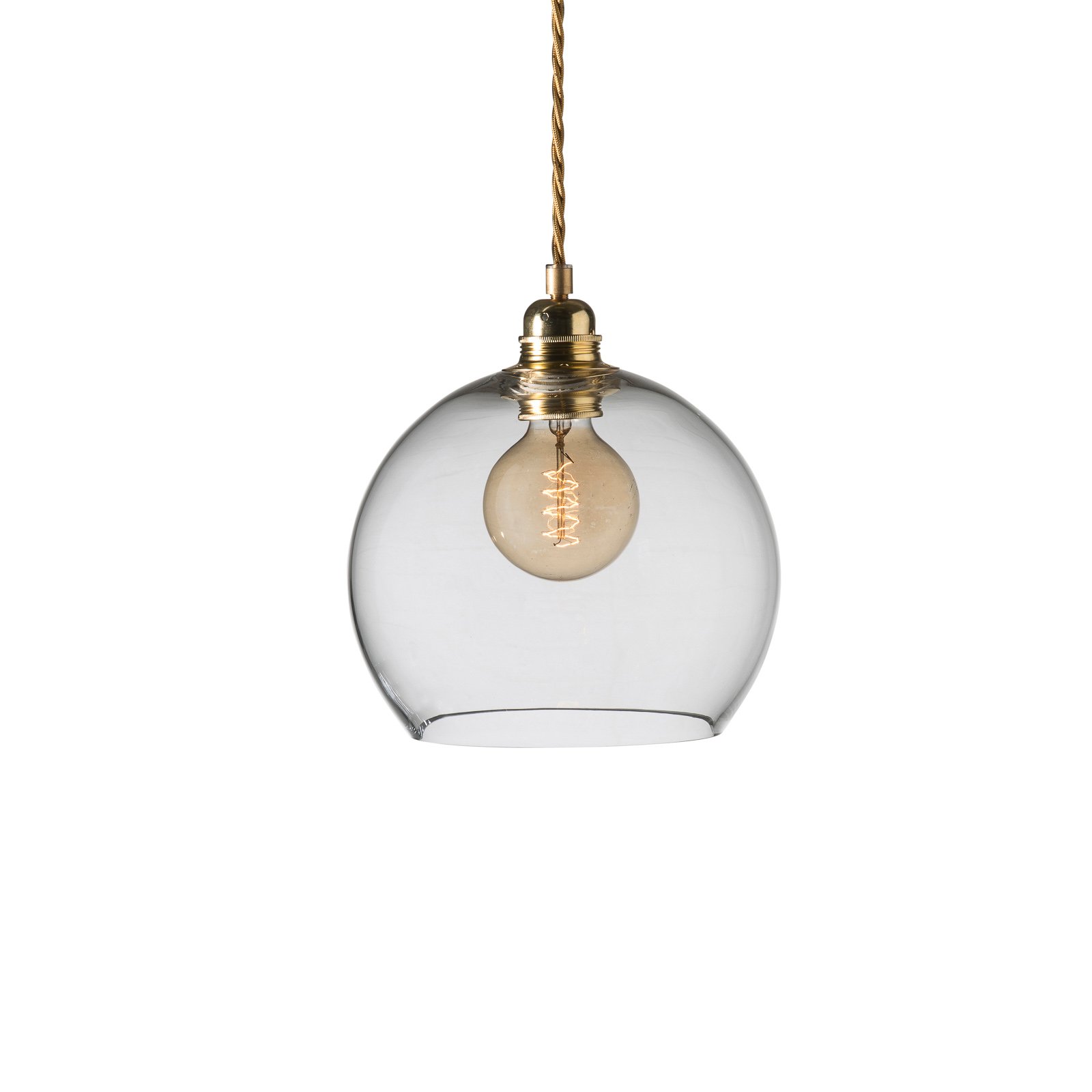 EBB & FLOW Rowan hanging light clear glass with gold