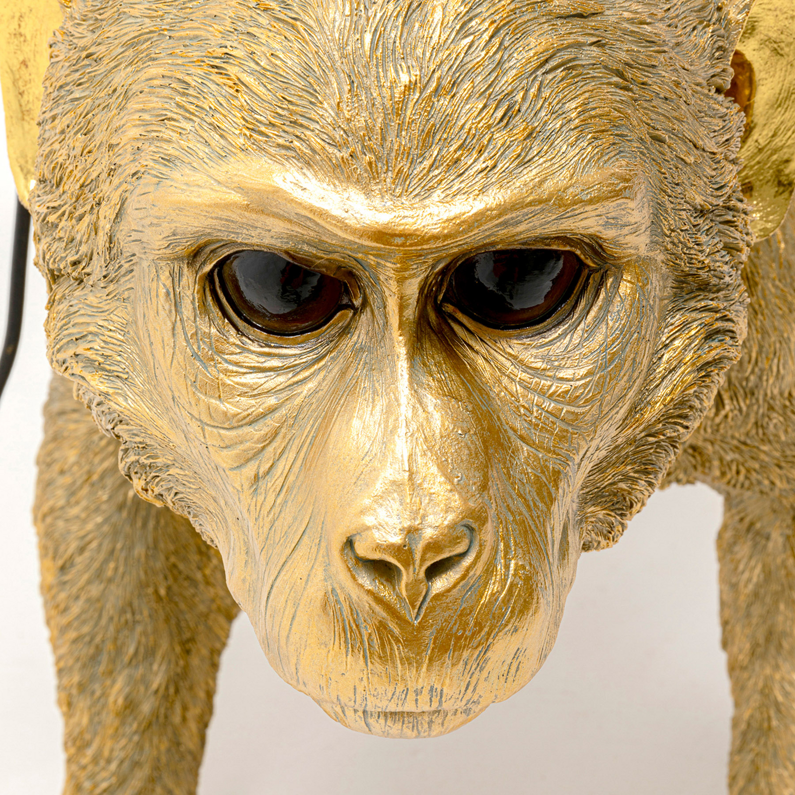 Lampe de sol KARE Monkey Dance, couleur or, 120 cm, E27