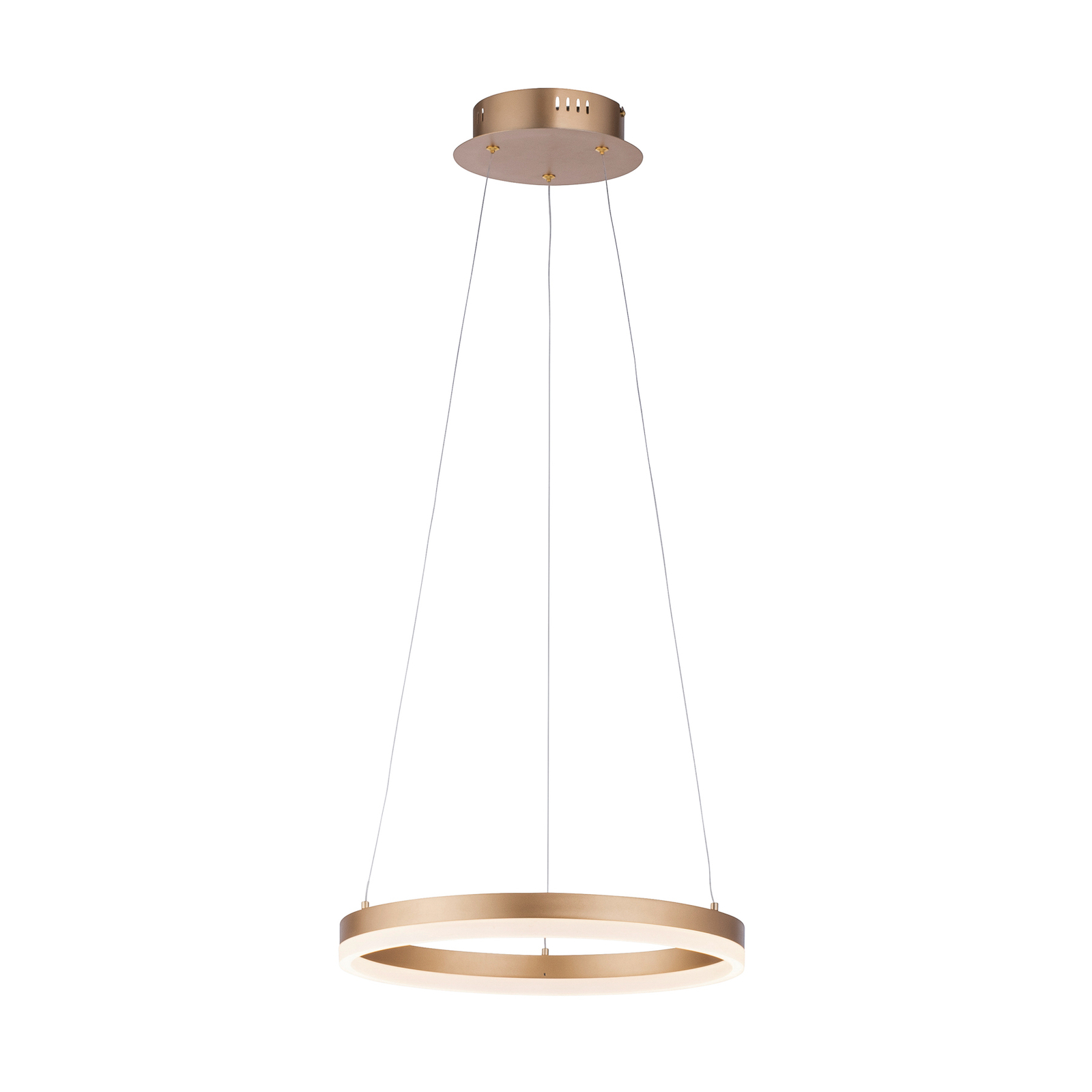 LED-Hängeleuchte Titus, Ø 40 cm, messing matt