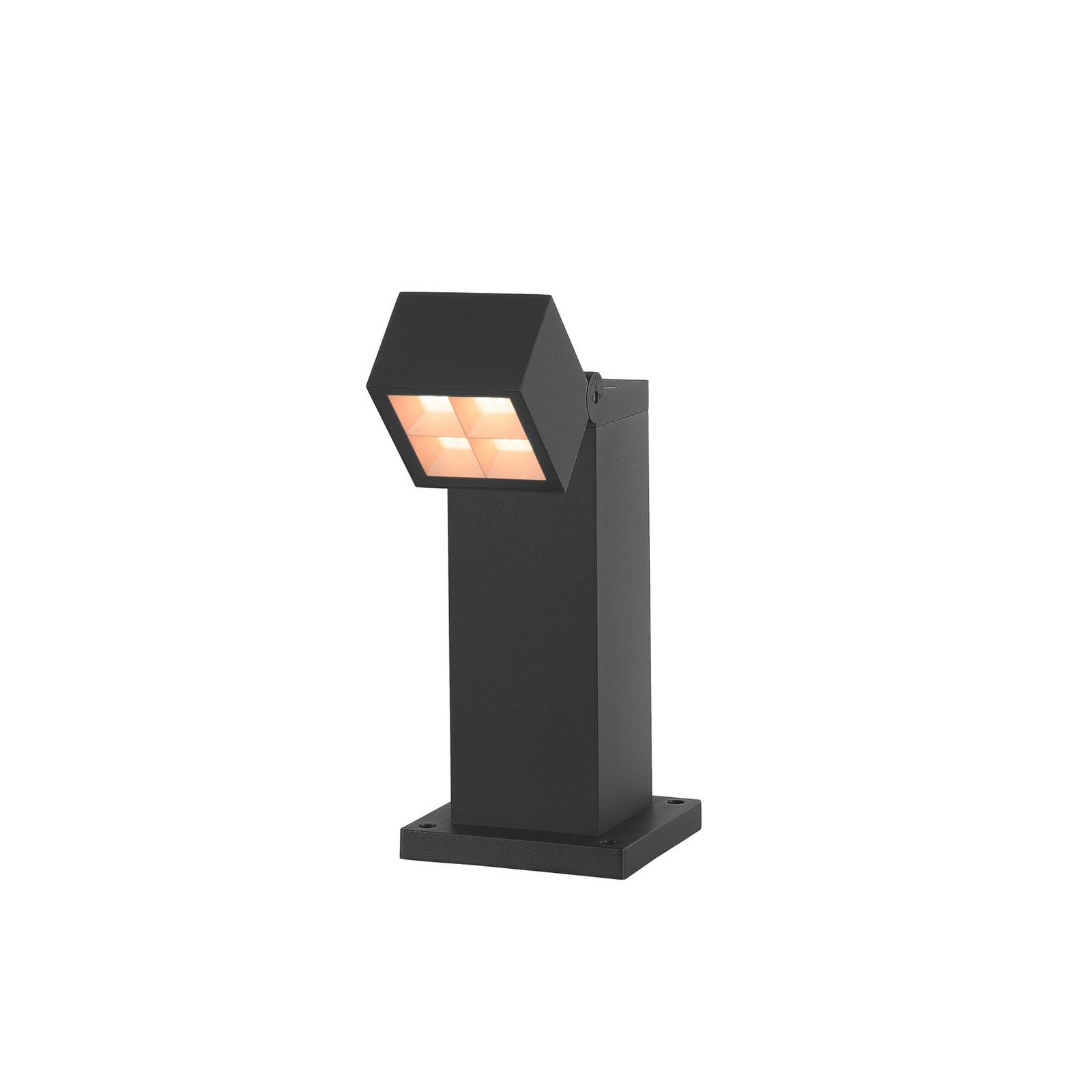 SLV LED-Sockellampe S-Cube 35, anthrazit, Alu, Höhe 35 cm
