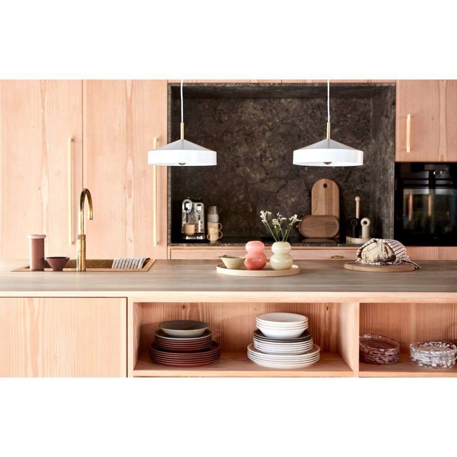 OYOY Living Design hänglampa Hat Small, vit, metall OYOY Living Design hänglampa Hat Small, vit, metall