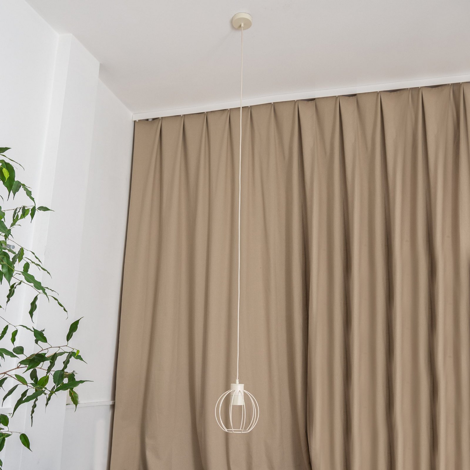 Lampa wisząca STARLIGHT, kremowa biel, 1-punktowa, Ø 18 cm, metal